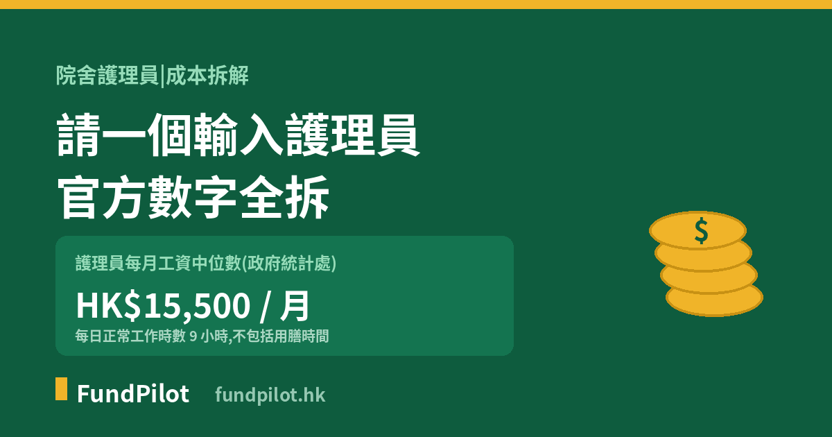 請一個輸入護理員成本:官方數字全拆