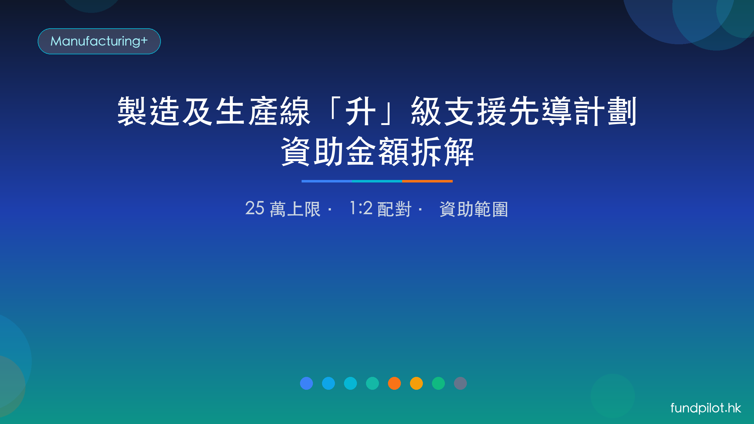 製造及生產線升級支援先導計劃資助金額